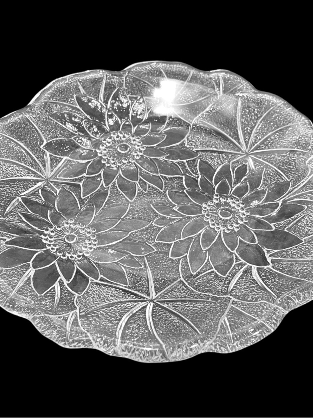 Vintage 1930s Indiana Glass Lily Pons Clear Small Plate Depression Glass